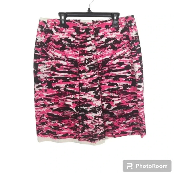 {Cédric Charlier} Ikram Paint Print Cotton Skirt - Picture 1 of 10